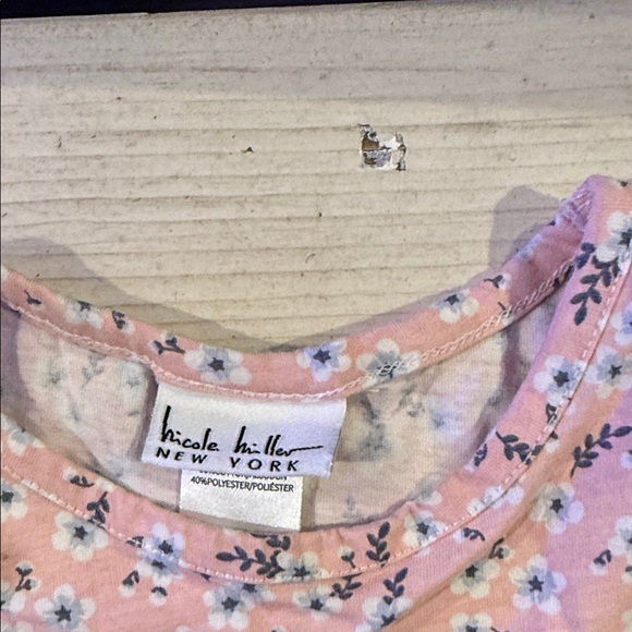 Nicole Miller Pink Floral Kids Tank Top - Picture 2 of 3